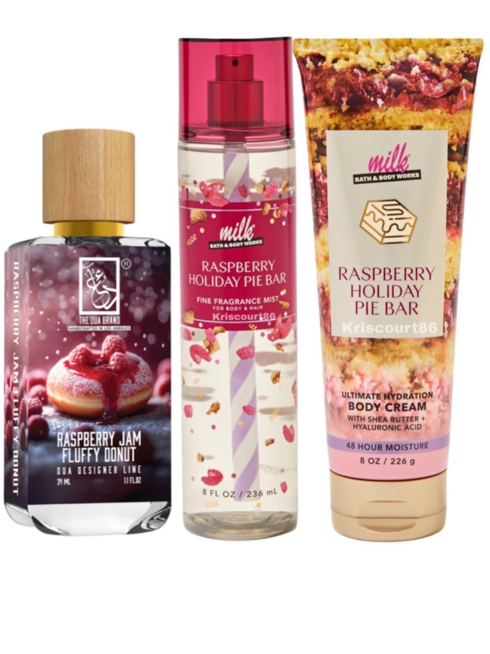 BBW Raspberry Holiday Pie Donut 3PC FULL-SIZE NEW